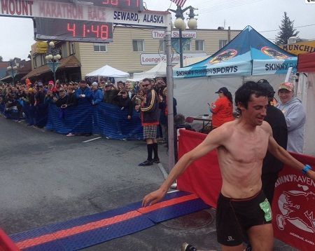 Kilian Jornet Ganando el Mount Marathon
