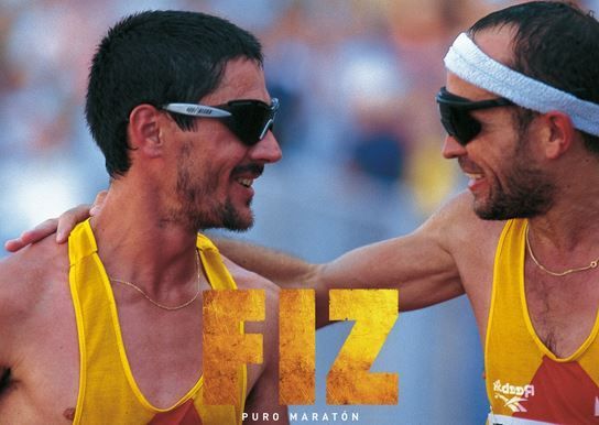 Diego y Martin Fiz en el maratón